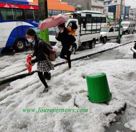 पोखरामा बाक्लो असिनापानी, असिना हटाउन डोजर