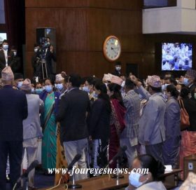 भोलि बस्ने संसद बैठक पनि एमालेले अवरोध गर्ने