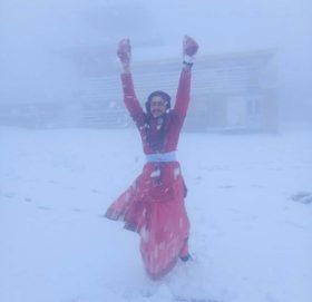 काठमाडौं वरिपरिका डाँडामा  हिमपात