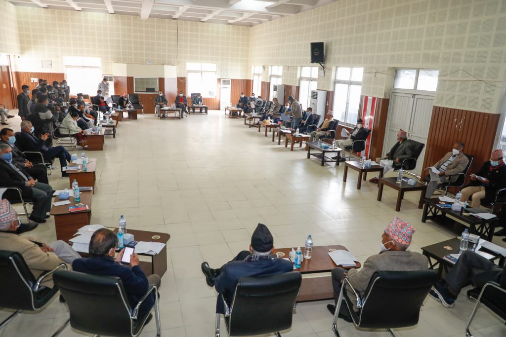 सानेपामा देउवाबिनै कांग्रेस पदाधिकारी बैठक