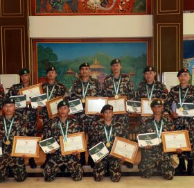 अन्तर्राष्ट्रिय पाकिस्तान आर्मी टिम स्प्रिट प्रतियोगिताको स्वर्ण नेपाली सेनालाई