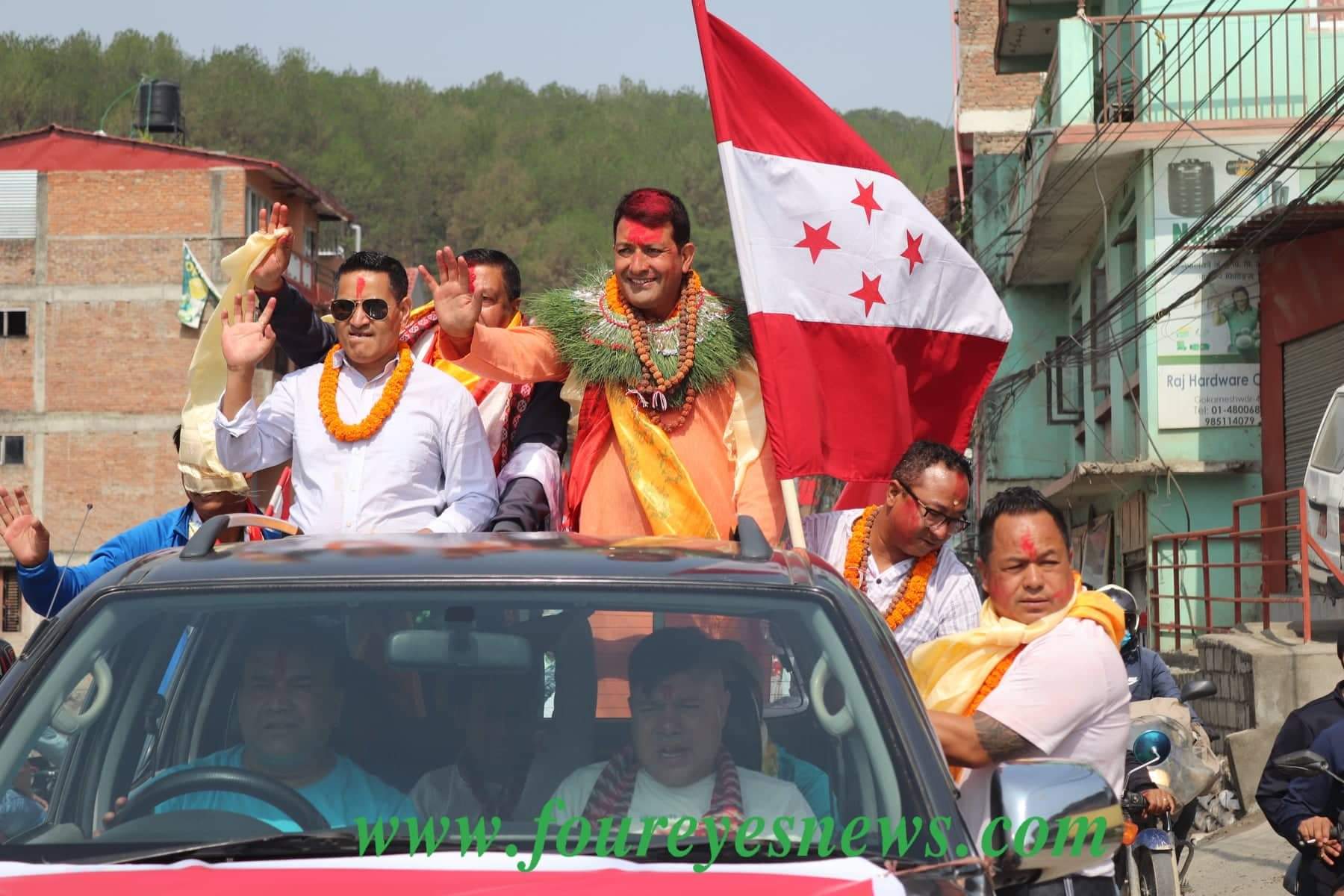 नेपाली काँग्रेस गोकर्णेश्वर नगरपालिकाले विजयी जुलुस गर्यो