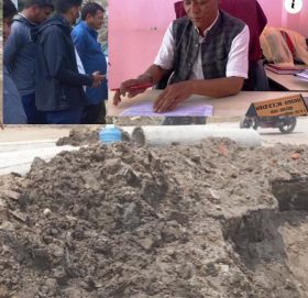 गोकर्नेश्वर-६  वडाध्यक्ष लामाको प्रत्यक्ष निगरानीमा भासिएको  जोरपाटी–सुन्दरीजल सडकखण्ड मर्मत शुरु