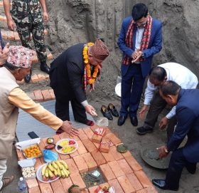त्रिभुवन अन्तर्राष्ट्रिय विमानस्थलको टर्मिनल भवनको शिलान्यास