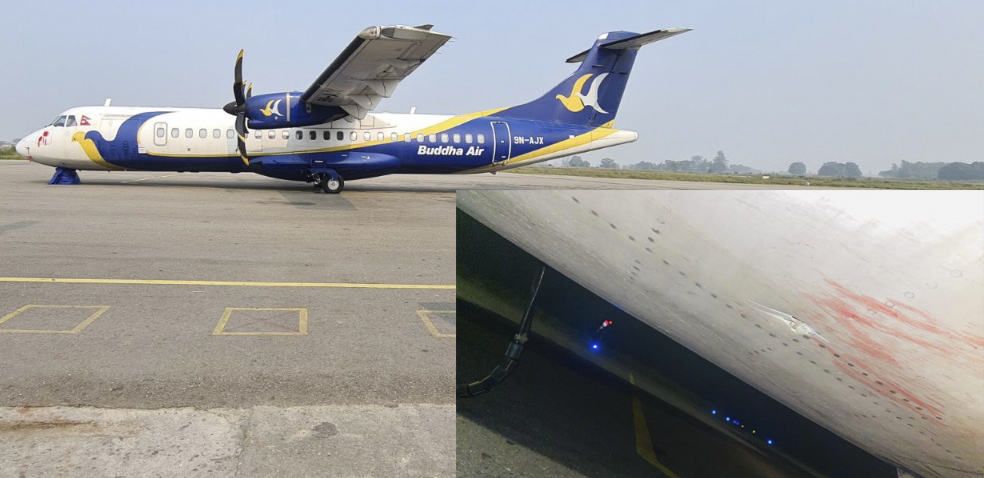 भद्रपुर उडेको बुद्ध एयरको विमानमा प्राविधिक समस्या आएपछि काठमाडौं फर्कियो