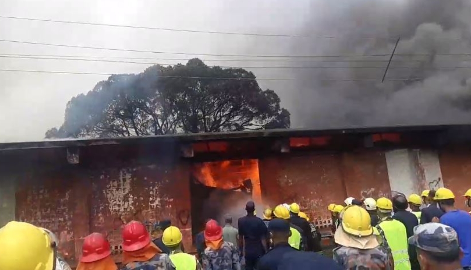 भृकुटीमण्डपको ह्वील चेयर गोदाममा आगलागी