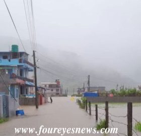 पोखरामा भारी वर्षा, १०० भन्दा बढी घर डुबानमा