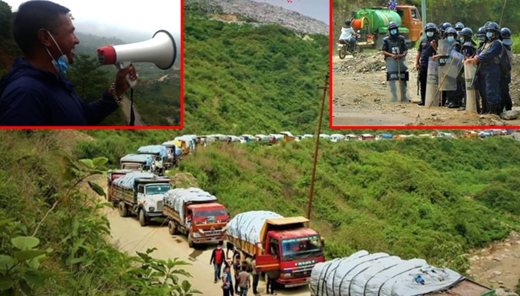 बञ्चरेडाँडामा स्थानीयको माइकिङ- ‘जबरजस्ती गरे स्थिति मुठभेडतर्फ जानेछ’