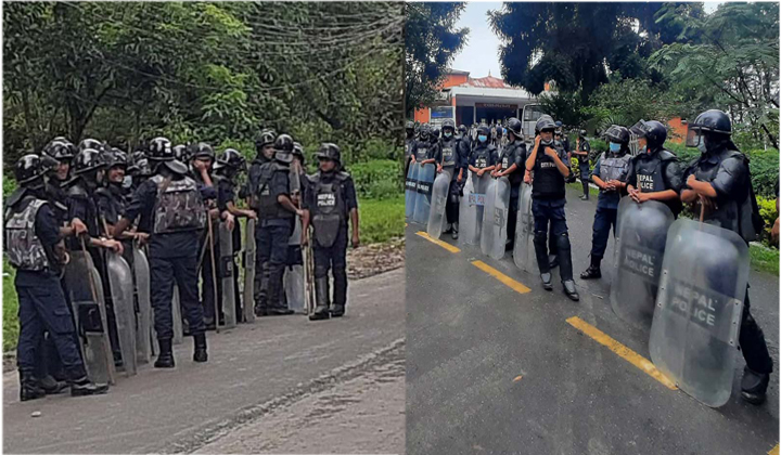 त्रिभुवन विश्वविद्यालय तनावग्रस्त, ठूलो संख्यामा प्रहरी परिचालन