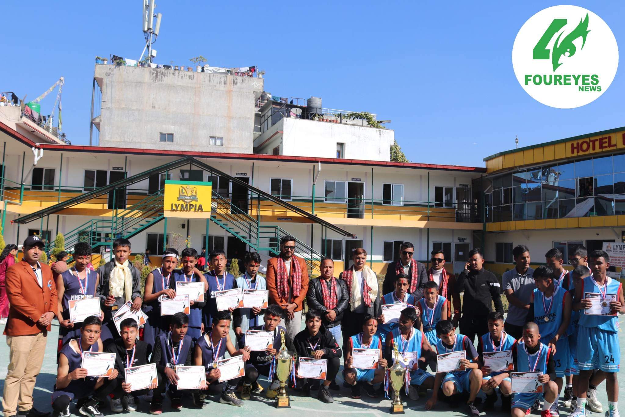 निमोनिक स्कुल बास्केटबल प्रतियोगितामा भए  प्रथम