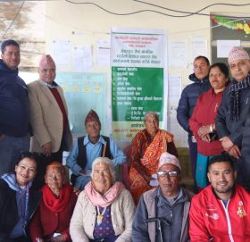 मेयरसंग ज्येष्ठ नागरिक कार्यक्रम अन्तर्गत विशेषज्ञ  स्वास्थ्य सेवा कार्यक्रम कागेश्वरीमनहरा-१ मा