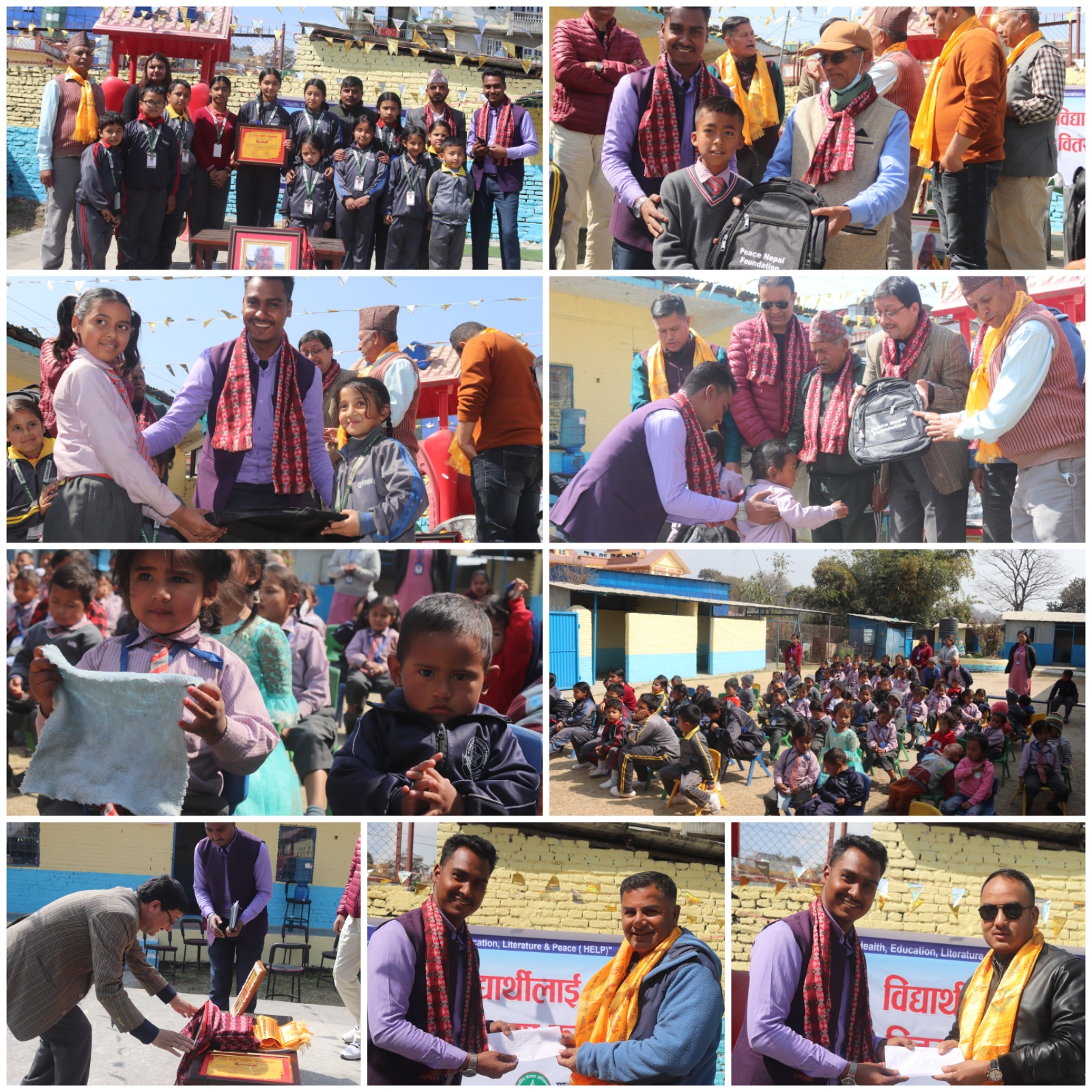 चक्र स्मृति पाठशालाका विद्यार्थीहरुलाइ झोला वितरण