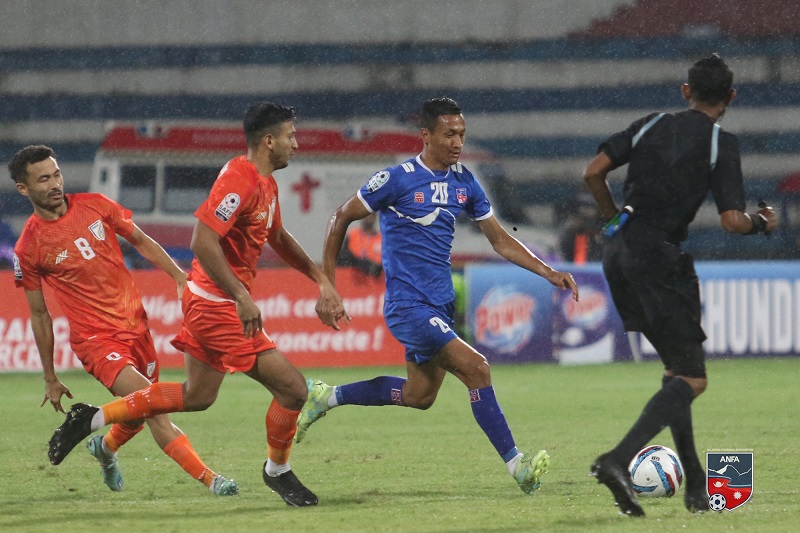 साफ च्याम्पियनसिप फुटबलमा भारतसँग पराजित नेपाल समूह चरणबाटै बाहिरियो