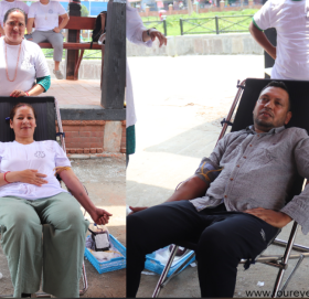 विश्व रक्तदान दिवसको अवसर नारायणटारमा रक्तदान कार्यक्रम