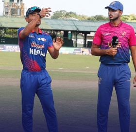 कुशल भुर्तेलले ६ विकेट लिएपछि यूएई १ सय ५७ रनमै अलआउट