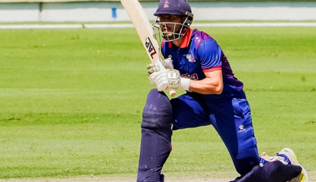 नेपालले दोस्रो विकेट गुमायो, भीम सार्की ७ रनमा आउट