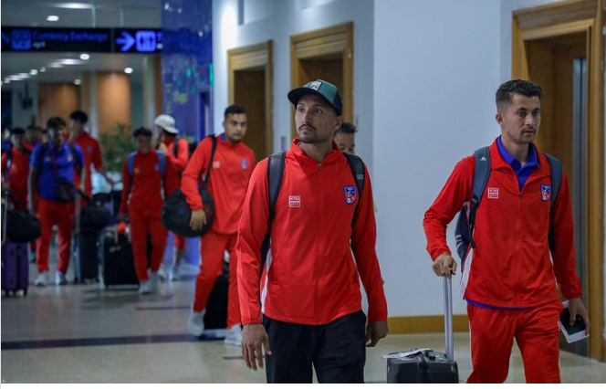 मैत्रीपूर्ण फुटबलका लागि नेपाली टोली म्यानमार पुग्यो