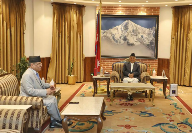 राष्ट्रपति र प्रधानमन्त्रीबीच भेटवार्ता