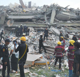 म्यानमारको भूकम्पमा ज्यान गुमाउने १६४४ पुगे