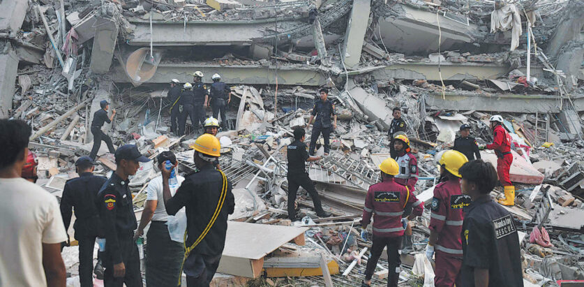 म्यानमारको भूकम्पमा ज्यान गुमाउने १६४४ पुगे