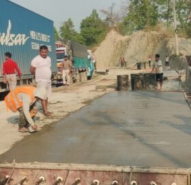 दाउन्नेमा ढलान सडक निर्माण सुरु